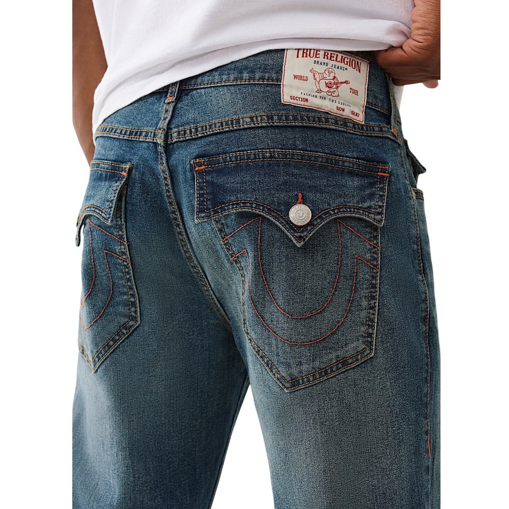 NWT True Religion Ricky Relaxed Straight Flap Pocket Jeans Mens‎ W40 L34 NWT